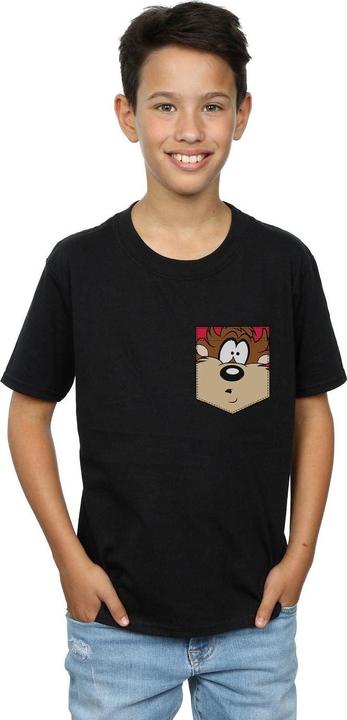 Produktbild Looney Tunes Tasmanian Devil Face Faux Pocket TShirt Jungen (152, 158)