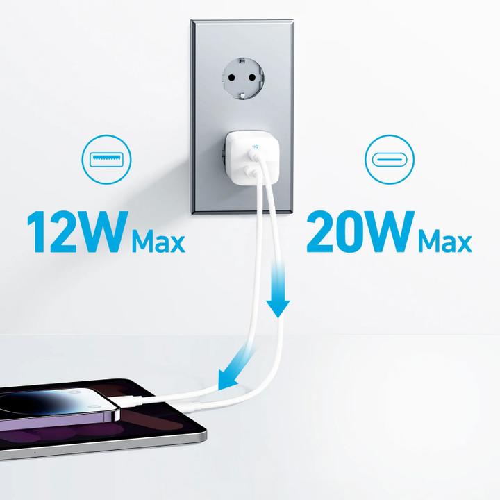 Produktbild Anker 323 Dual-Port 33W Charger, EU Plug (33 W)