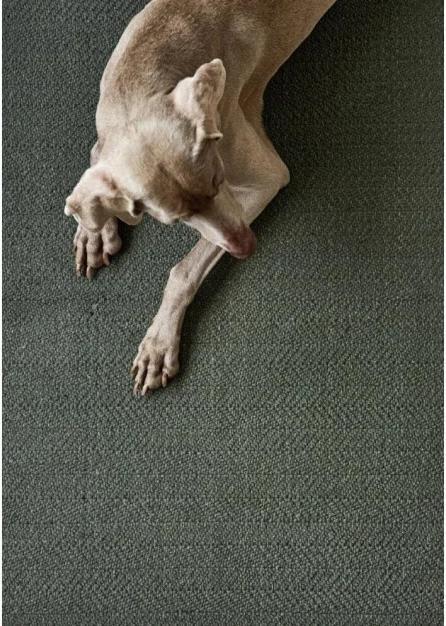 Immagine prodotto Liv Interior Tappeto in cotone a spina di pesce 70 cm x 140 cm, Verde (70 x 140 cm)