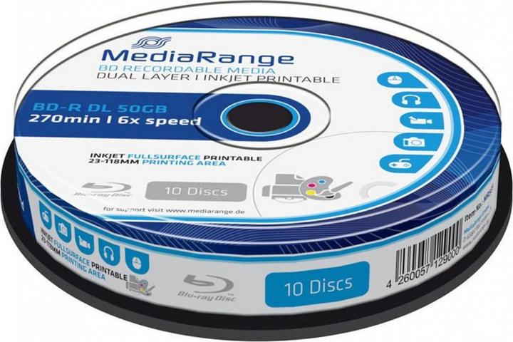 Actual product image MediaRange MediaRang BD-R 6x Dual Layer 50GB 10-pck. (10 x)