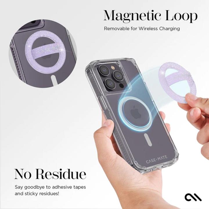 Produktbild Case-Mate Magnetschlaufengriff – MagSafe Fingergriff (Purple Sparkle)