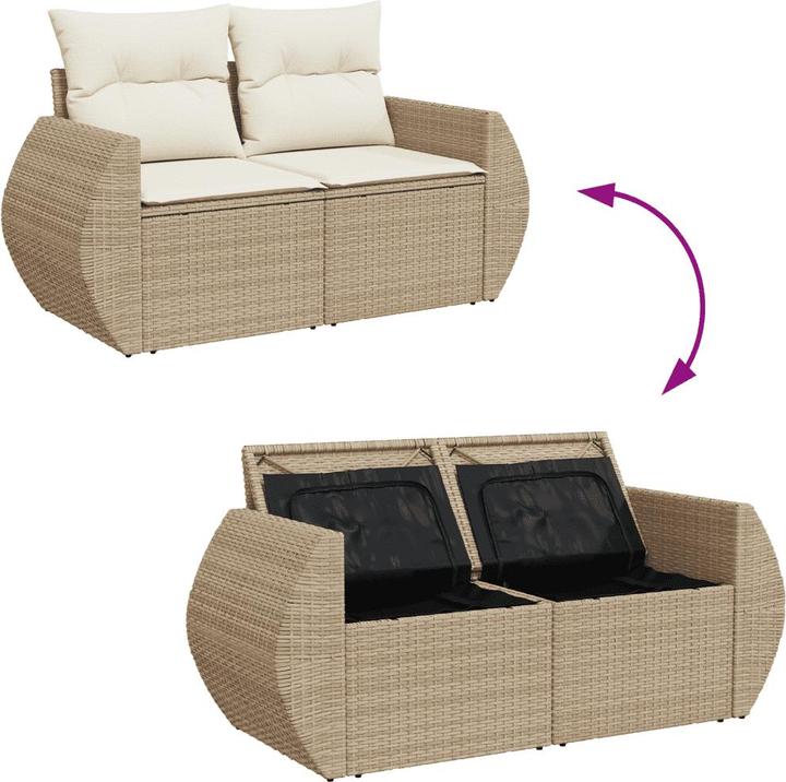 Immagine prodotto VidaXL Set da salotto da giardino da 10 pezzi con cuscini