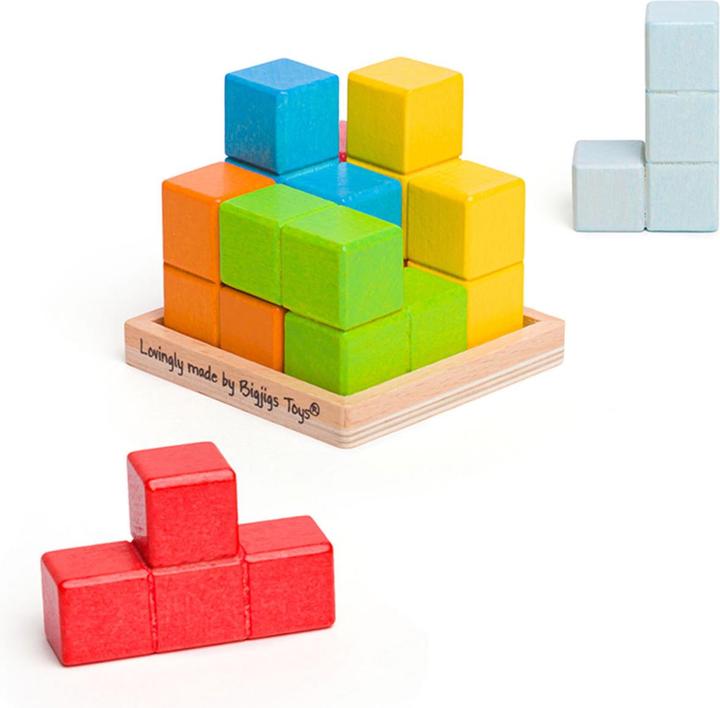 Produktbild Bigjigs Lock-a-Cube-Würfelpuzzle aus Holz