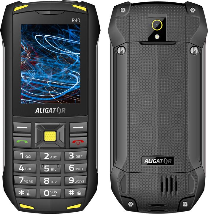 Aligator R40 eXtremo (2.4") Black, Yellow Feature phone (2.40", 5 Mpx, 3G)