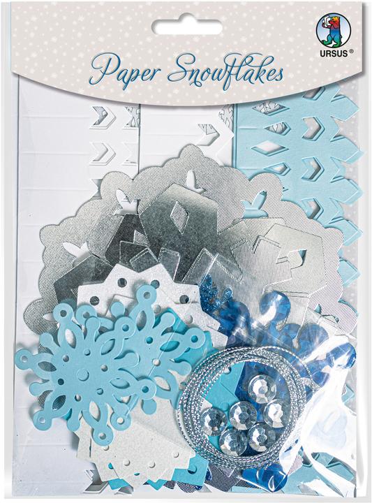 Produktbild Ursus Papier-Deko Snowflakes blau