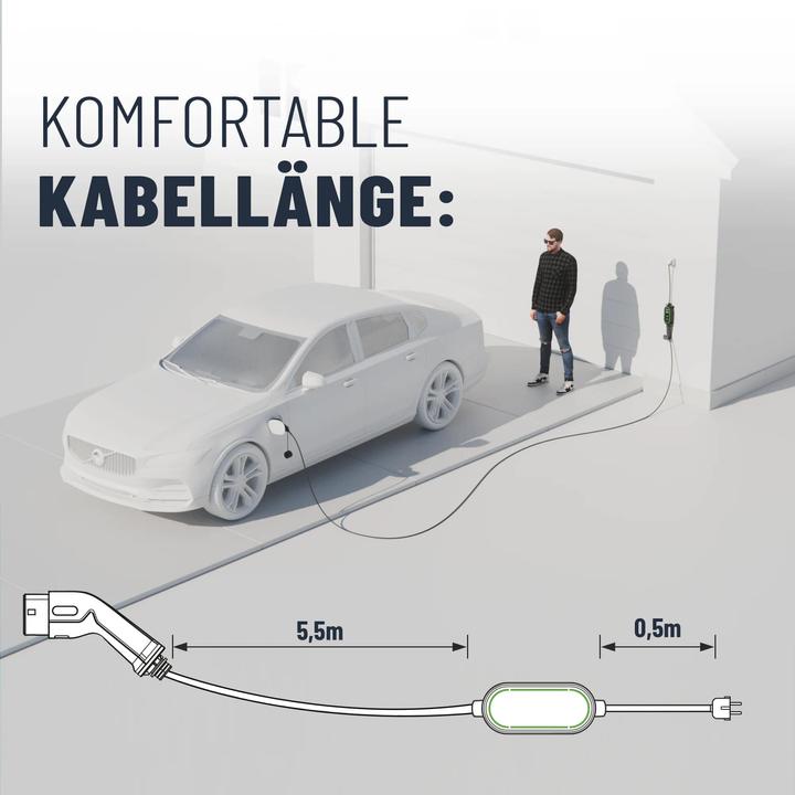 Produktbild Absina EV Ladekabel für Elektroautos, Mode 2, 16 A, 3,7 kW (3.70 kW, 16 A)