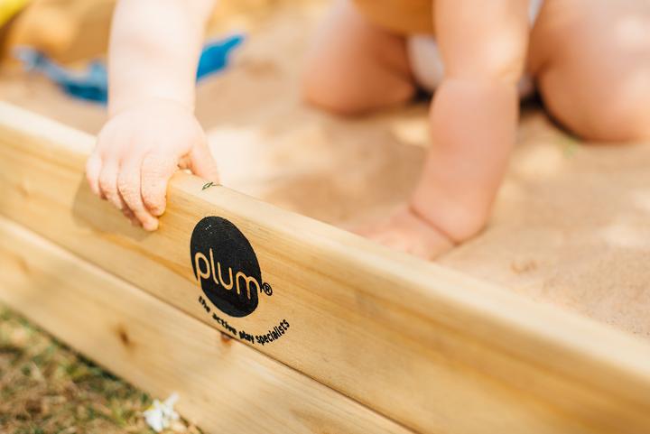 Actual product image Plum Play sandbox with storage compartment and protective cover