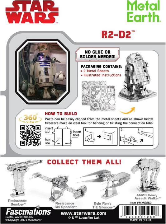 Actual product image Metal Earth R2-D2