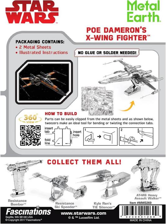 Immagine prodotto Metal Earth Il combattente di Poe Dameron con l'ala X di Poe Dameron