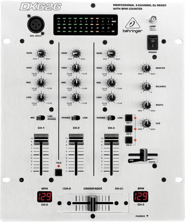 Produktbild Behringer DX626 PRO Mixer, 3-Kanal DJ Mixer (DJ Controller)