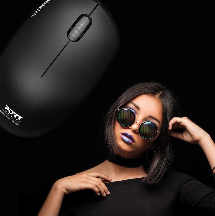 Actual product image Port Designs 900540 Mouse Ambidextrous RF Wireless Optical 1600 DPI (Wireless)