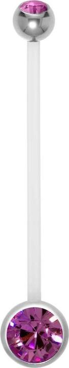 Actual product image Bijouteria Pregnancy-piercing (Stainless steel, Bioplastic, Crystal)