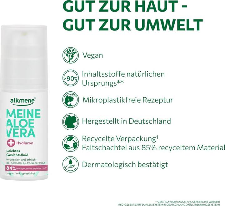 Image du produit Alkmene MEINE ALOE VERA, Leichtes Gesichtsfluid (50 ml)