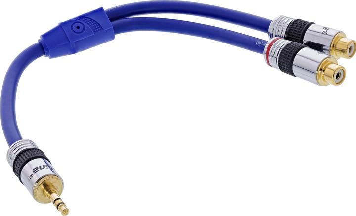 Actual product image InLine RCA/jack cable, 2x RCA to 3.5mm jack (0.25 m, Cinch, 3.5mm jack (AUX))
