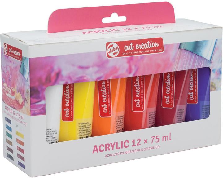 Actual product image Talens Acrylic paint 12er set (Multicoloured, 900 ml)