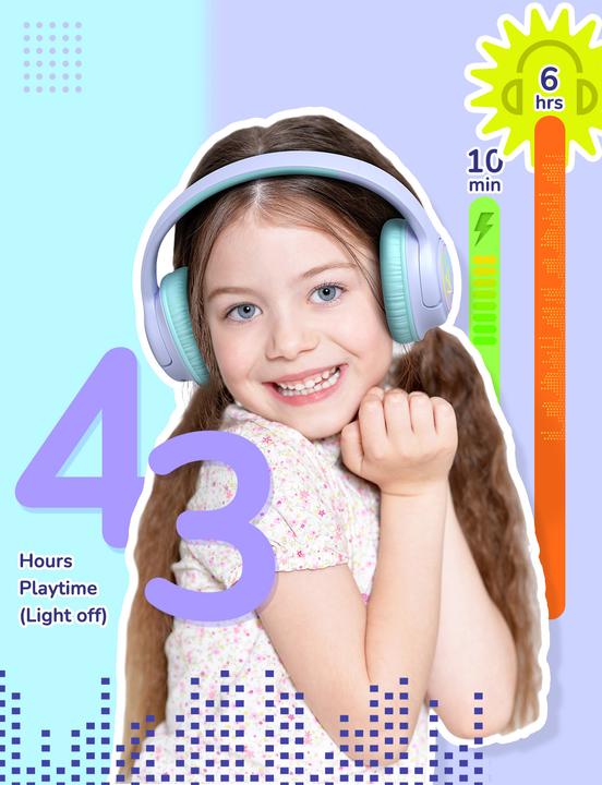 Produktbild Iclever Headphone Kids BT & Cable LED