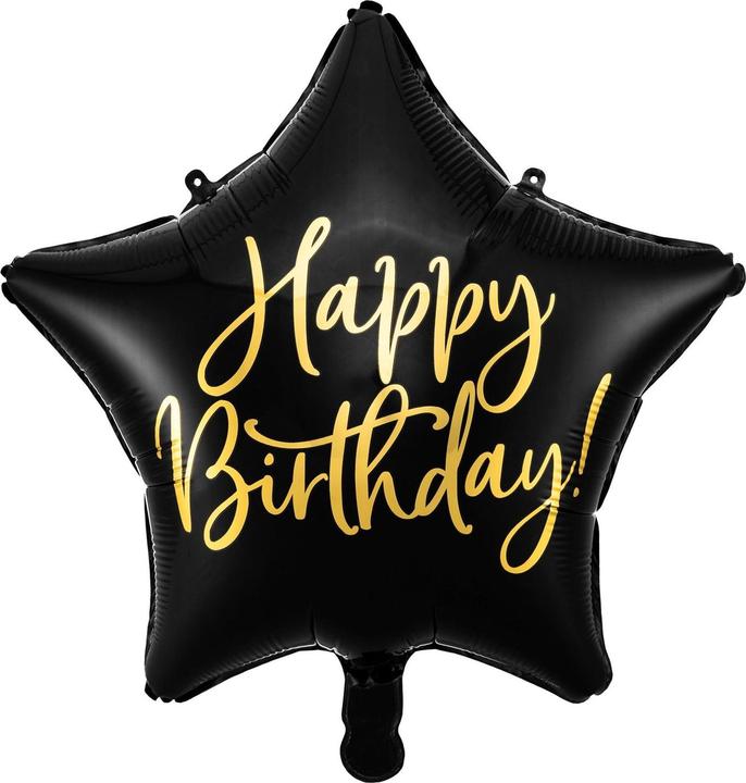 Immagine prodotto Amscan Palloncino Foil Star Nero Happy Birthday (1 x)
