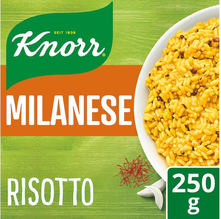 Immagine prodotto Knorr Risotto alla milanese, piatto tradizionale milanese, aromatizzato con funghi pregiati e zafferano (250 g)