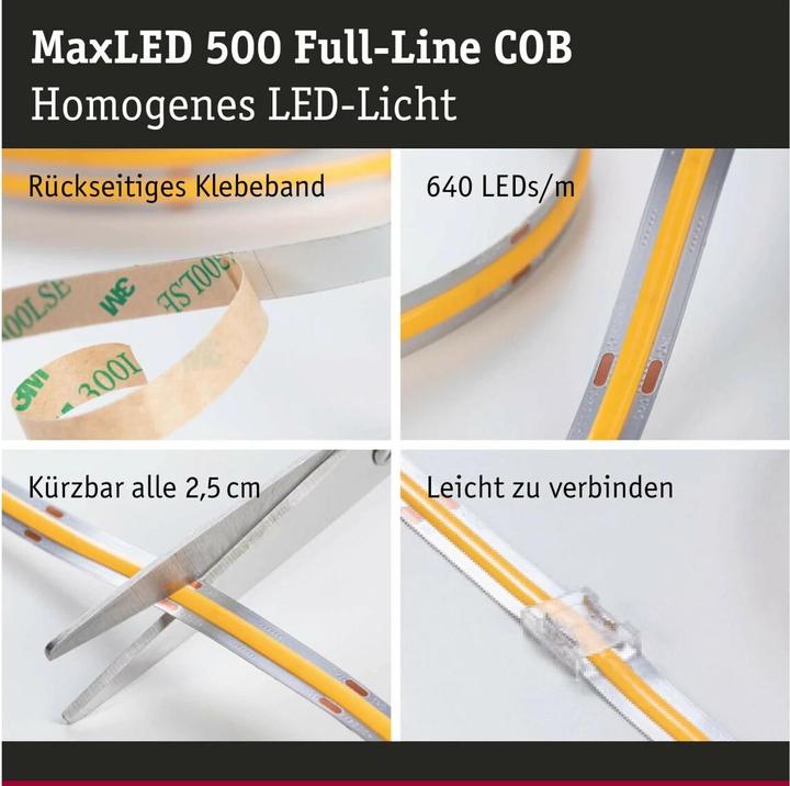 Produktbild Paulmann MaxLED 500 Full-Line COB Stripe (Weiss, 250 cm, Indoor)