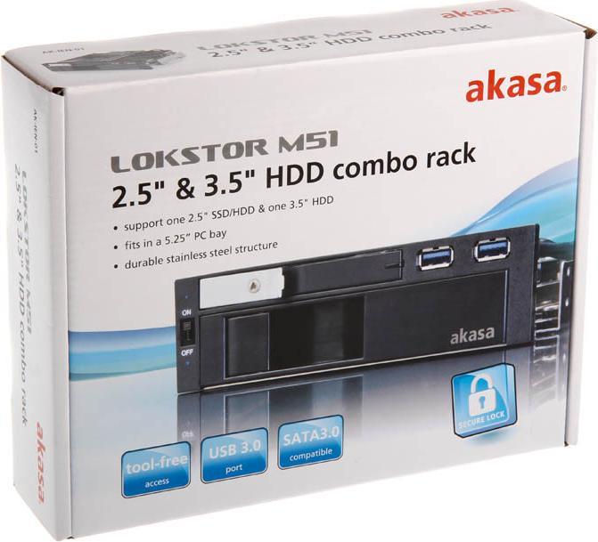 Image du produit Akasa Lokstor M51 Boîtier pour disques de stockage avec connecteurs avant
