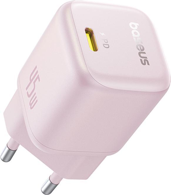 Produktbild Baseus - Wall Charger PicoGo (P10176800413-00) - GaN, Fast Charging, 45W, USB-C - Baby Pink (45 W)