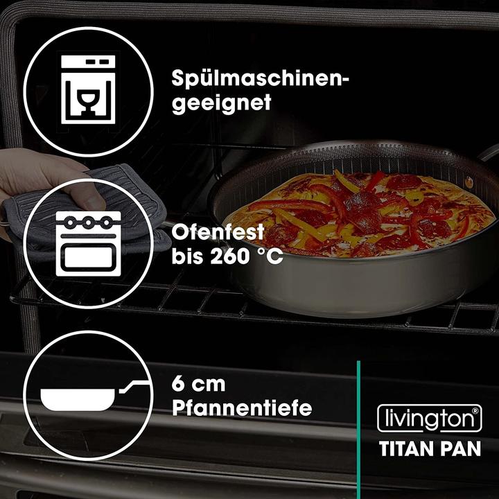 Produktbild Livington Titan Pan (26.50 cm, Bratpfanne, Edelstahl, Aluminium)