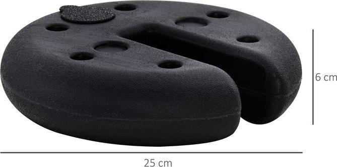 Actual product image Swisshandel24 4 pcs. Pavilion stand weight Party tent Pavilion weight fillable up to 5 kg HDPE plastic Weak (6 cm, 25 cm)