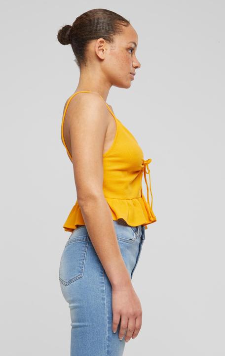Immagine prodotto Urban Classics Top con volant in piqué Waffle da donna - 137877 (M)
