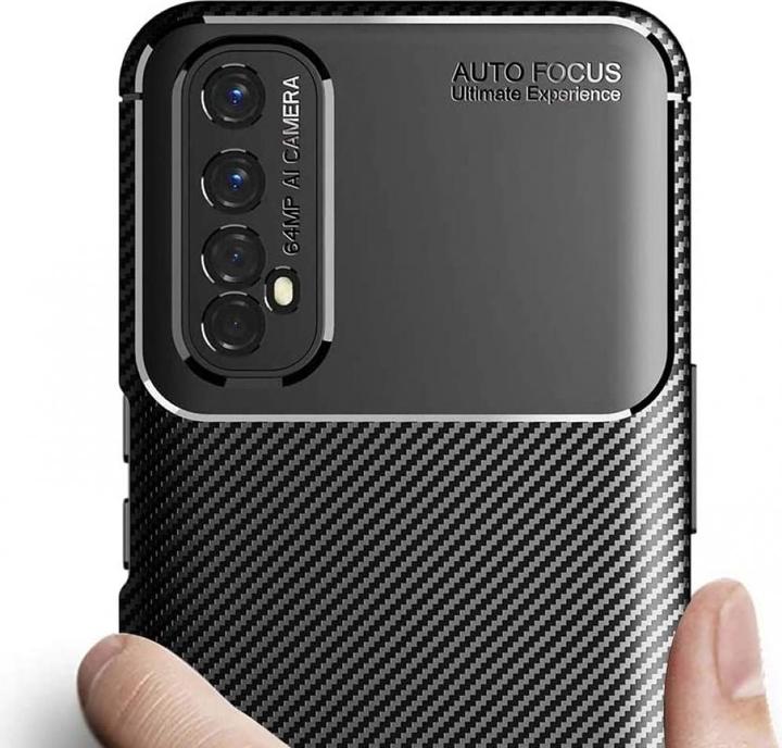 Immagine prodotto Screenguard Custodia Realme 7 Cover Carbon Design TPU (Realme 7)