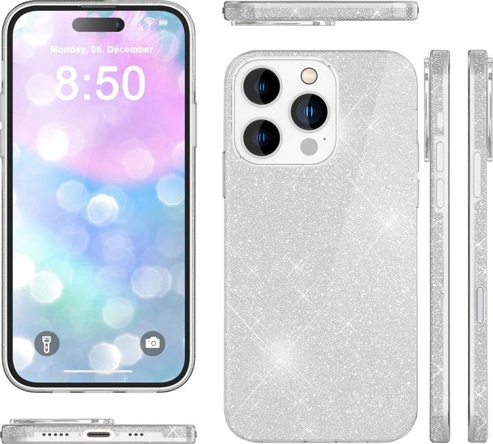 Produktbild Nalia Glitzer Hybrid Hülle (Apple iPhone 16 Pro)