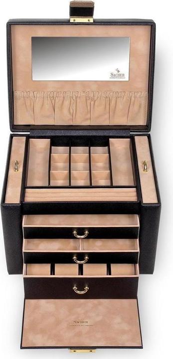 Actual product image Sacher 88.000.120443 - Jewellery box Marta saffiano black