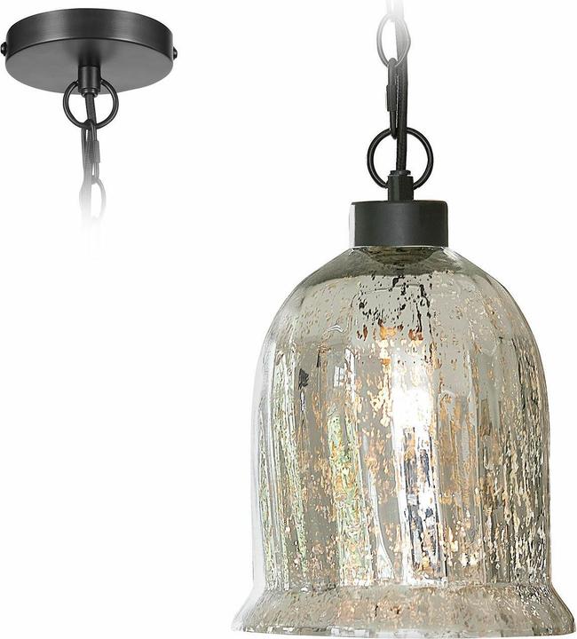 Immagine prodotto Loberon Lampada a sospensione Yvron argento antico/nero (E27)
