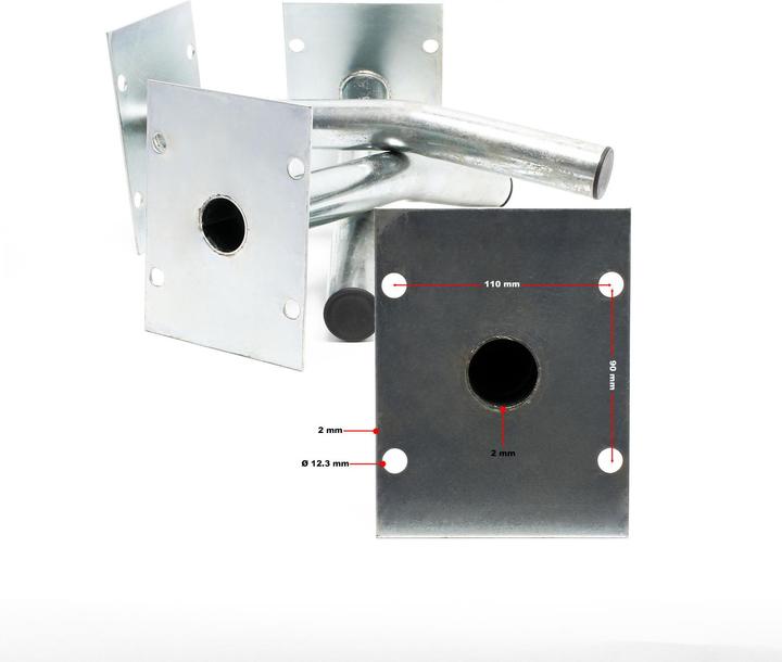 Actual product image Wiltec 4x car tyre wall holder
