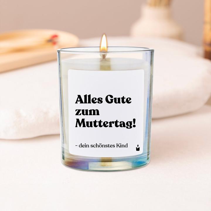 Produktbild Chatty Candles Duftkerze Woody Alles Gute zum Muttertag! - dein schönstes Kind