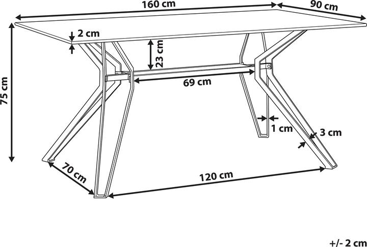 Produktbild Beliani Ballina (160 x 90 x 76 cm)