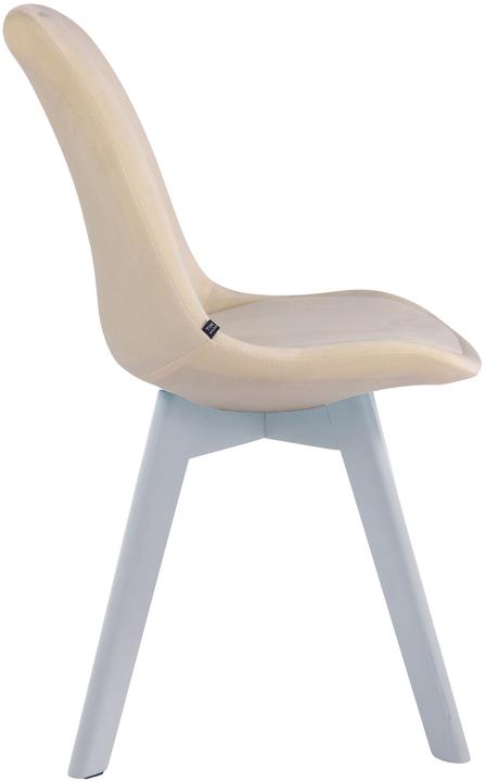 Immagine prodotto CLP Sedia per visitatori Borneo V2 Velvet bianco, crema