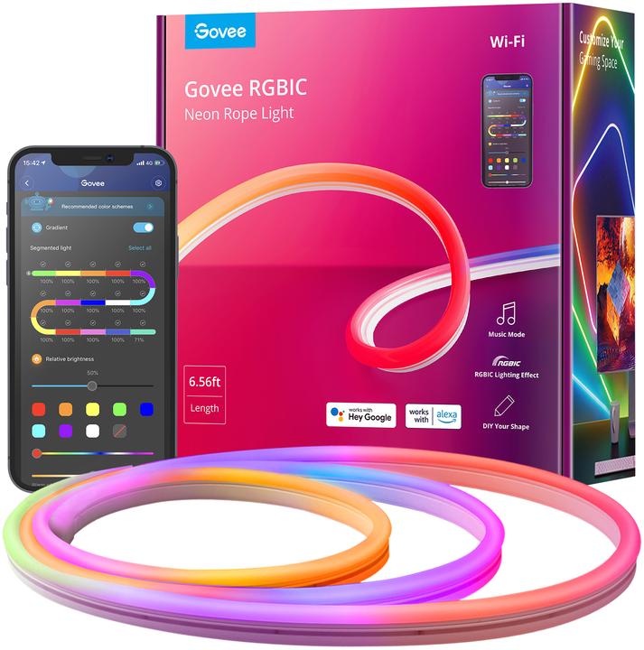 Immagine prodotto Govee Luce al neon RGBIC (Multicolore, 200 cm, Interno)