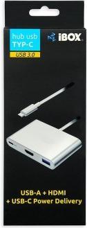 Actual product image iBox IUH3CFT1 Interface Hub USB 3.2 Gen 1 (3.1 Gen 1) Type-C (USB-C, 3 Ports)