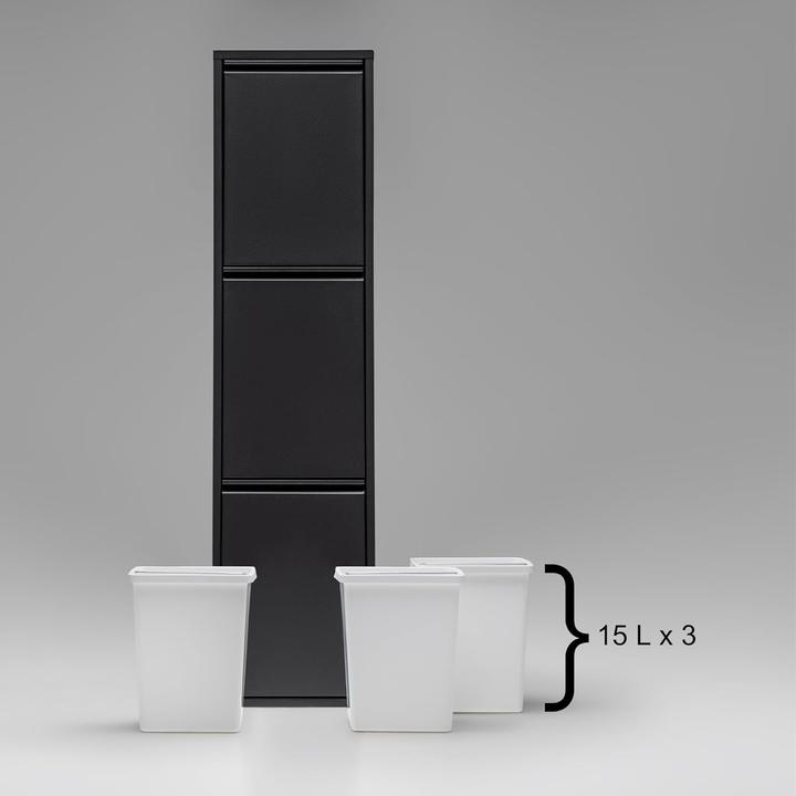 Produktbild Gowoll Küchenmülleimer mit Mülltrennsystem (3 x 15 L) (45 l)