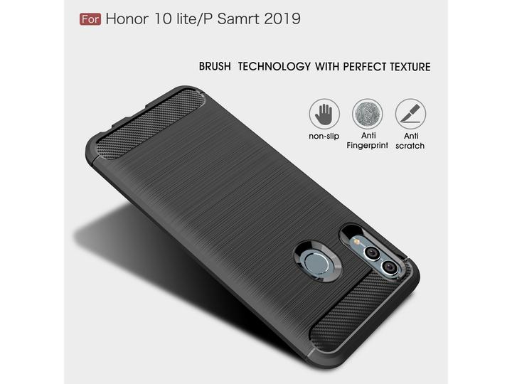 Actual product image Screenguard Huawei P Smart 2019 Cover Carbon Brushed Soft TPU (Huawei P Smart+ (2019))