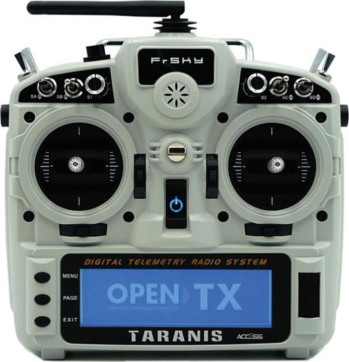 Produktbild FrSky TARANIS X9D plus 2019 EU/LBT Senderset AshWhite 2,4Ghz mit SD-Karte, ohne Akku, dt. Menüführun