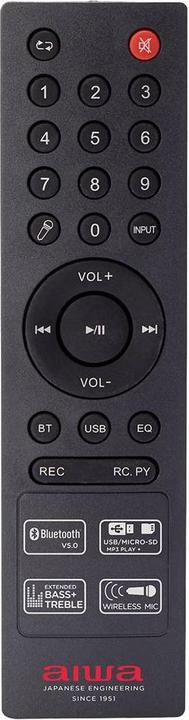 Actual product image Aiwa KBTUS-400 speaker black (6 h, Rechargeable battery operated)