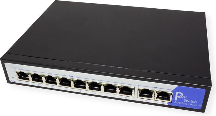 Immagine prodotto Value Interruttore PoE+ Gigabit Ethernet, 8+2 porte (9 Porti)