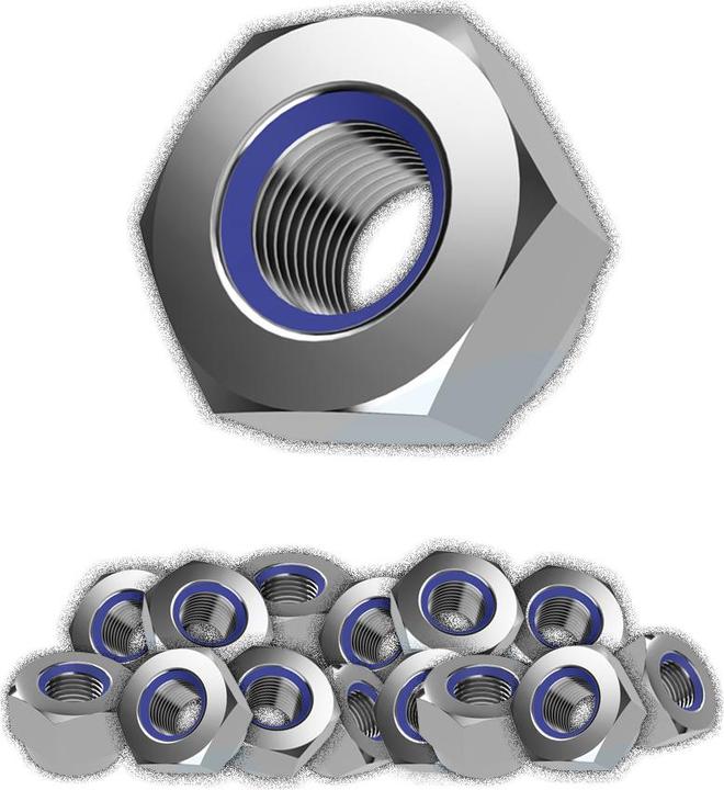 Offgridtec Dadi autobloccanti M10 in acciaio inox V2A 304 DIN 985 25 pz. (M10)