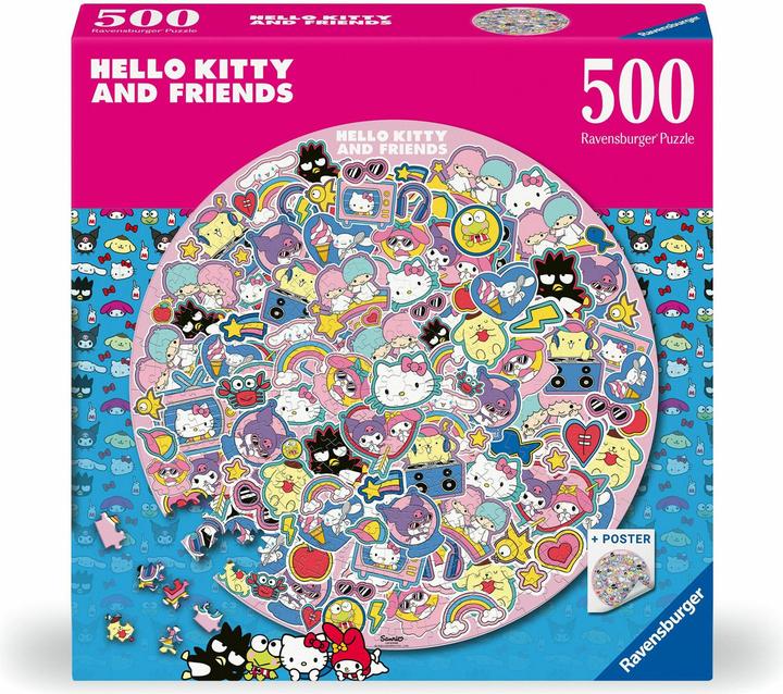 Actual product image Ravensburger Puzzle 12001391 - Hello Kitty - 500 piece round puzzle for adults and children from 14 (500 pieces)