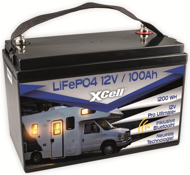 Actual product image XCell 147044 - Lithium battery LiFePO4 12.8 V 100 Ah BT BMS (1 pcs., 100000 mAh, Rechargeable battery)