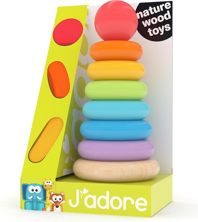 Produktbild J'adore Rainbow Wooden Ring Stacker