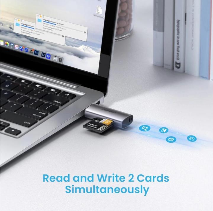 Image du produit Ugreen Adaptateur CM216 SD/TF USB 3.0 (gris)