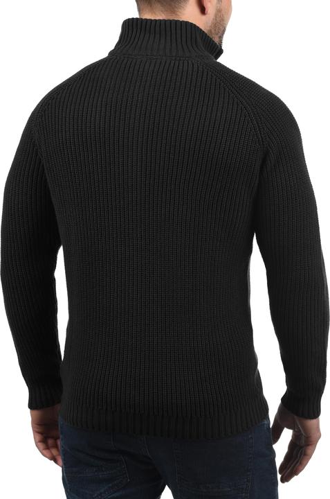 Actual product image Solid Xenos Men's Cardigan Chunky Knit Jacket With Funnel Neck Made Of 100% Cotton (S)