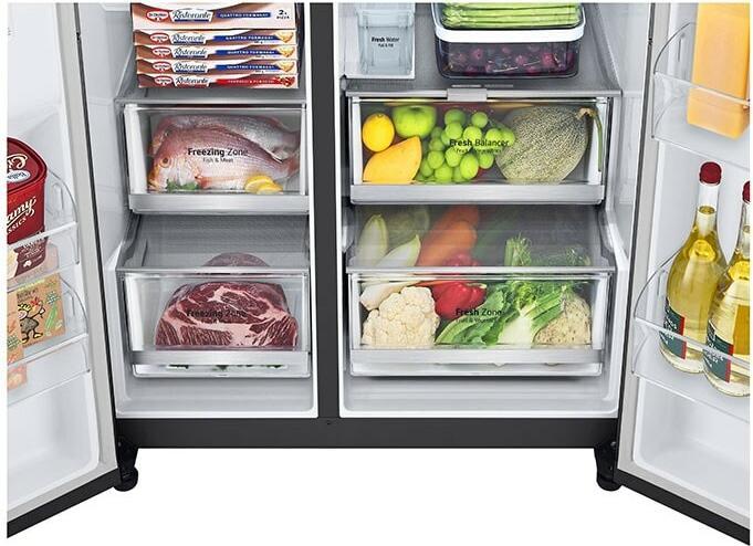Produktbild LG GSXV81MCLE Side-by-Side mit InstaView Door-in-Door® | Eis-, Crushed Ice- und Wasserspender (635 l)